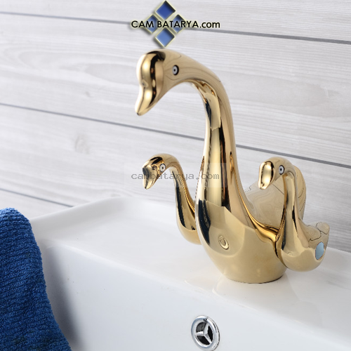 Kuğu Ördek Model Lavabo Banyo Bataryası